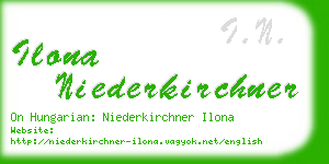 ilona niederkirchner business card